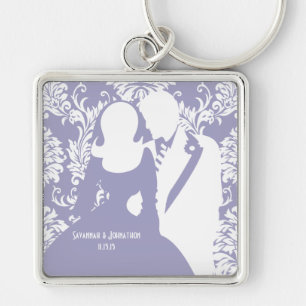 Wedding Bride and Groom you choose Colour Key Chai Keychain