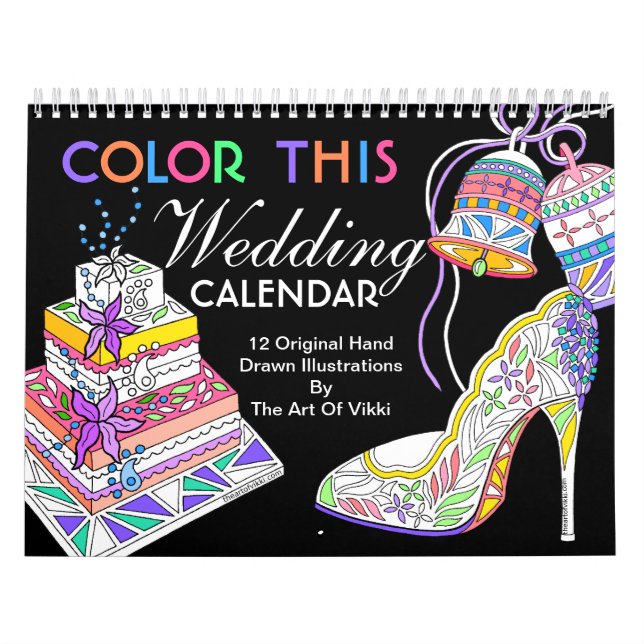 Wedding Bride Bridesmaid Colour This Personalized Calendar (Cover)