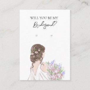 Wedding Bride Bridesmaid Earring Display Card