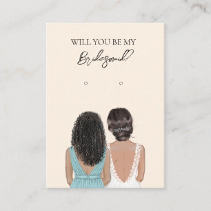 Wedding Bride Bridesmaid Earring Display Card