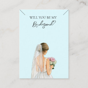 Wedding Bride Bridesmaid Necklace Display Card