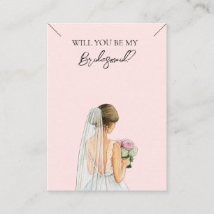 Wedding Bride Bridesmaid Necklace Display Card