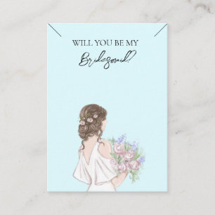 Wedding Bride Bridesmaid Necklace Display Card