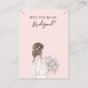 Wedding Bride Bridesmaid Necklace Display Card