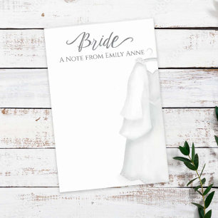 Wedding Bride Elegant Vintage White Dress Cute Post-it Notes
