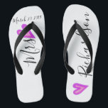 Wedding Bride Flip Flops Personalized Date Name<br><div class="desc">This design was created through digital art. It may be personalized by clicking the customize button and changing the colour, adding a name, initials or your favourite words. Contact me at colorflowcreations@gmail.com if you with to have this design on another product. Purchase my original abstract acrylic painting for sale at...</div>