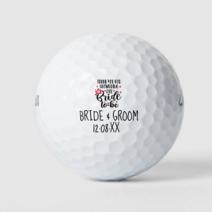  Wedding Bride & Groom  Bridal shower Golf Balls