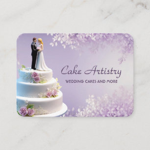 Wedding Bride & Groom Cake Bakery Business Card