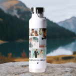 WEDDING Bride & Groom Multi Photo Collage Modern Water Bottle<br><div class="desc">WEDDING Bride & Groom Multi Photo Collage Modern Insulated Water Bottle features a photo collage of nine of your favourite photos. Personalized with your custom text or your personalized name in modern white script. Perfect for weddings, bride and groom, engagement, anniversary, honeymoon and more. PHOTO TIP: centre your photos before...</div>