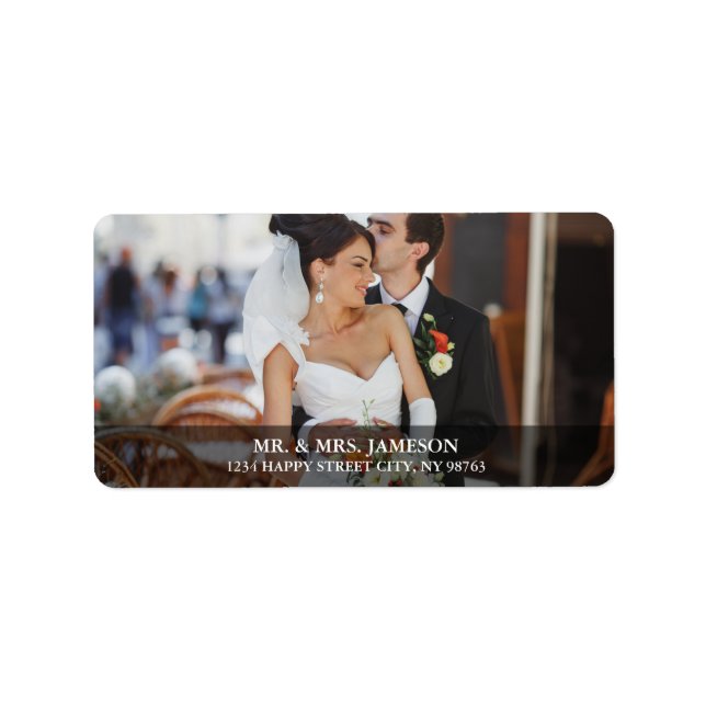 Wedding Bride & Groom Photo Address Labels B (Front)
