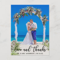 Wedding Bride Groom Photo Love and Thanks