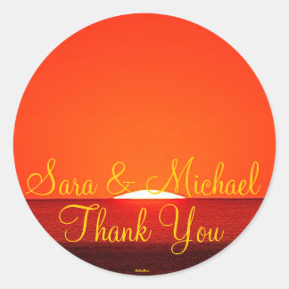 Wedding Bride Groom Thank You Label