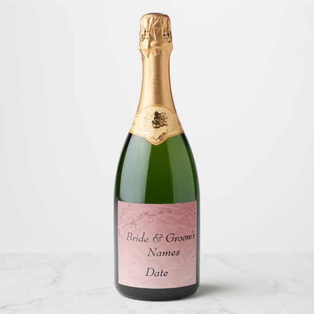 Wedding Bride & Groom's Wine Bottle Labels (Front)