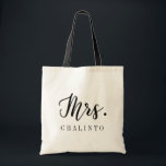 Wedding Bride to Be Mrs. Tote Bag Script<br><div class="desc">Wedding Bride to Be Mrs. Tote Bag Script</div>