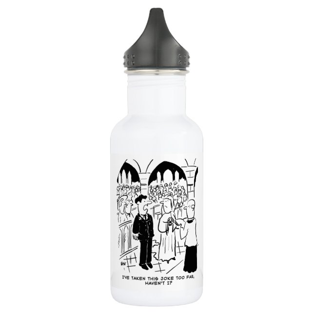 Wedding - Bridegroom Practical Joke Cartoon Stainl 532 Ml Water Bottle (Left)