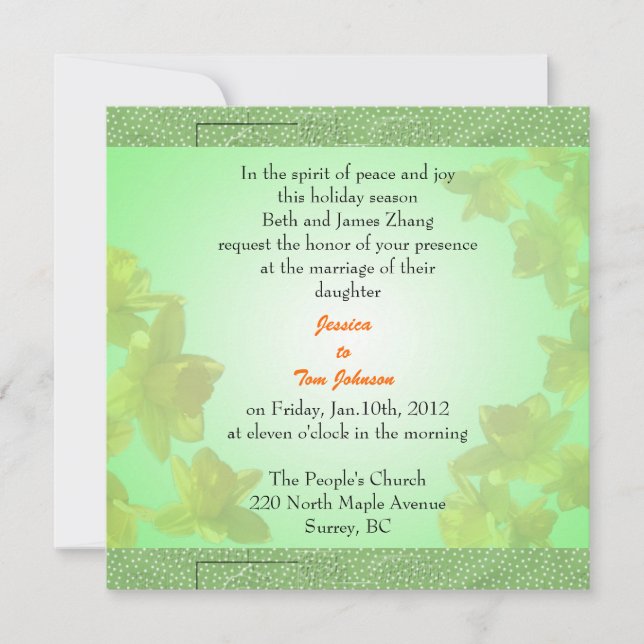 wedding, bride's parents invitation (Front)