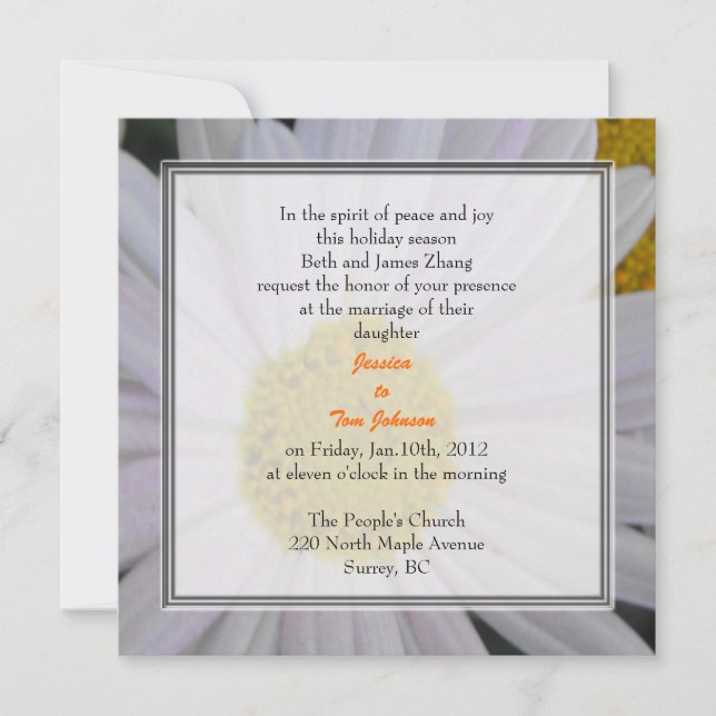wedding, bride's parents invitation (Front)