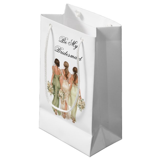 Wedding Bridesmaid Gift Bag (Front Angled)