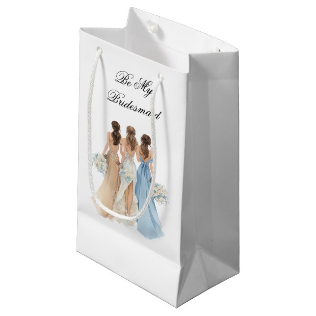 Wedding Bridesmaid Gift Bag (Front Angled)