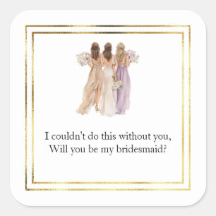 Wedding Bridesmaid Gift Stickers