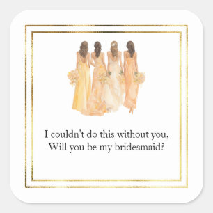 Wedding Bridesmaid Gift Stickers