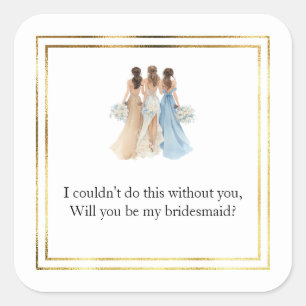 Wedding Bridesmaid Gift Stickers