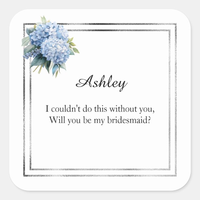 Wedding Bridesmaid Gift Stickers (Front)
