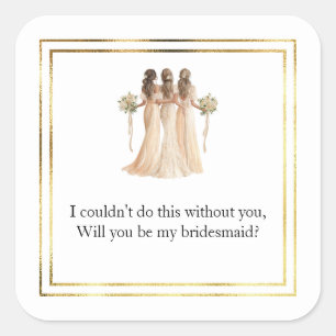 Wedding Bridesmaid Gift Stickers