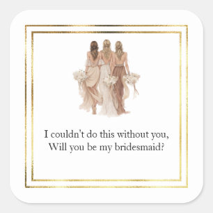 Wedding Bridesmaid Gift Stickers