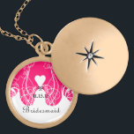 Wedding Bridesmaid Keepsake Thank You Necklace<br><div class="desc">Keepsake Necklaces Choose either Silver Plated Gold Finish or Sterling Silver Unique Personalized Custom !st Christmas Gift Wedding Keepsake Wedding Party Necklaces - to change background colour - click customize - click edit - choose last tool in drop down menu and choose from one of the colours shown or enter...</div>