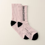 Wedding Bridesmaid Personalized Blush Pink Socks<br><div class="desc">A fun personalized wedding favour gift for your bridesmaids. You can personalize these souvenir keepsake blush pink socks with your first names and wedding date.</div>