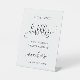 Wedding Bubbles | Well Wishes, Bubbles Pedestal Sign