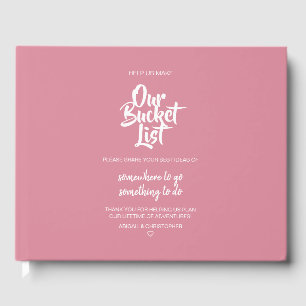 Wedding Bucket List Keepsake Guest Book