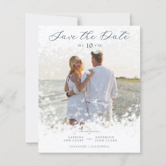 Wedding Budget Minimalist Beach Summer Photo (Front)