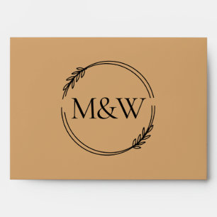 Wedding Burly Wood Sand Invitation Colour Palette Envelope