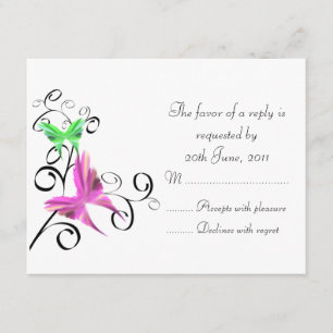 Wedding Butterflies RSVP Card