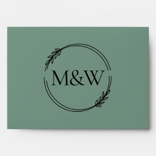 Wedding Cadet Blue Green Invitation Colour Palette Envelope