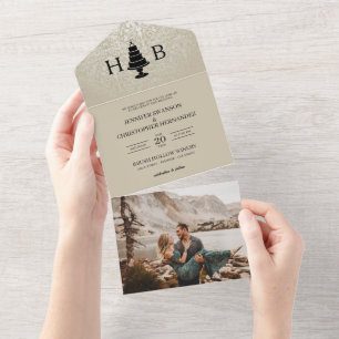 Wedding Cake All In One Invitation