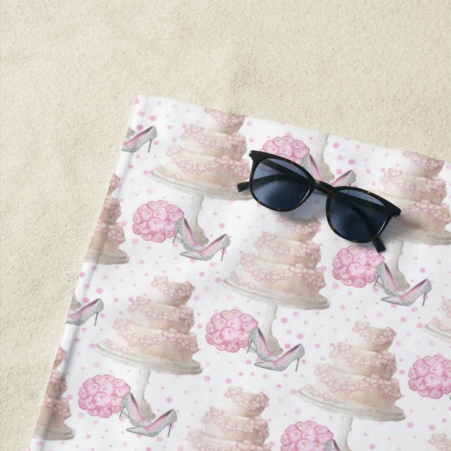Wedding Cake Beach Towel (In Situ)