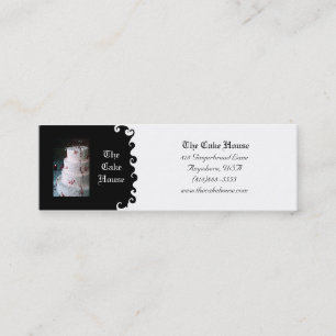 Wedding Cake Black & White Swirl  Business Card