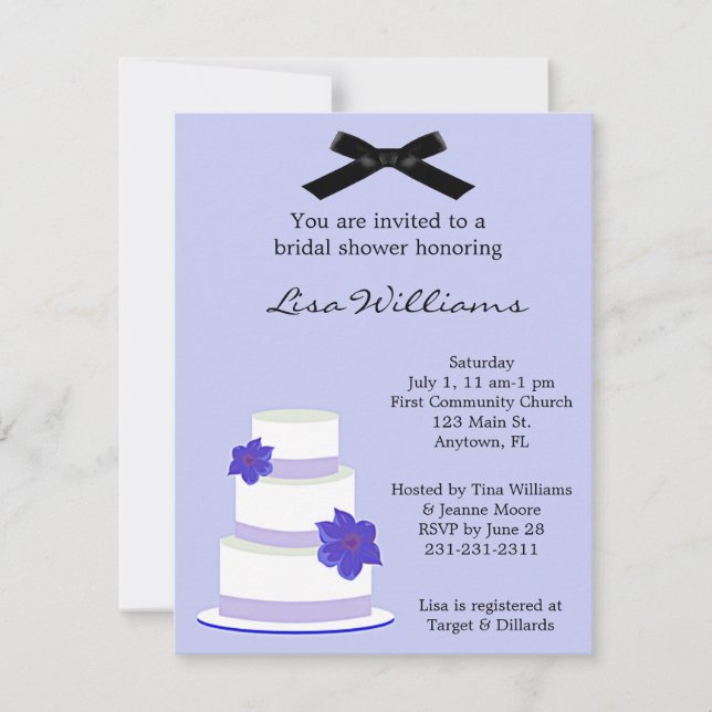 Wedding Cake Bridal Shower Invitation (Front)