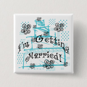 Wedding Cake Bride Tshirts and Gifts 2 Inch Square Button