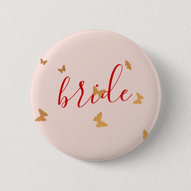 Wedding Cake Butterflies 2 Inch Round Button (Front)