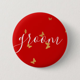 Wedding Cake Butterflies 2 Inch Round Button