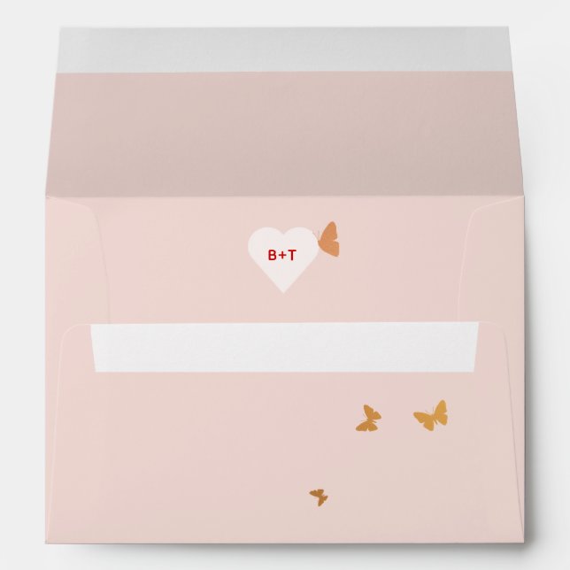 Wedding Cake Butterflies Envelope (Back (Bottom))