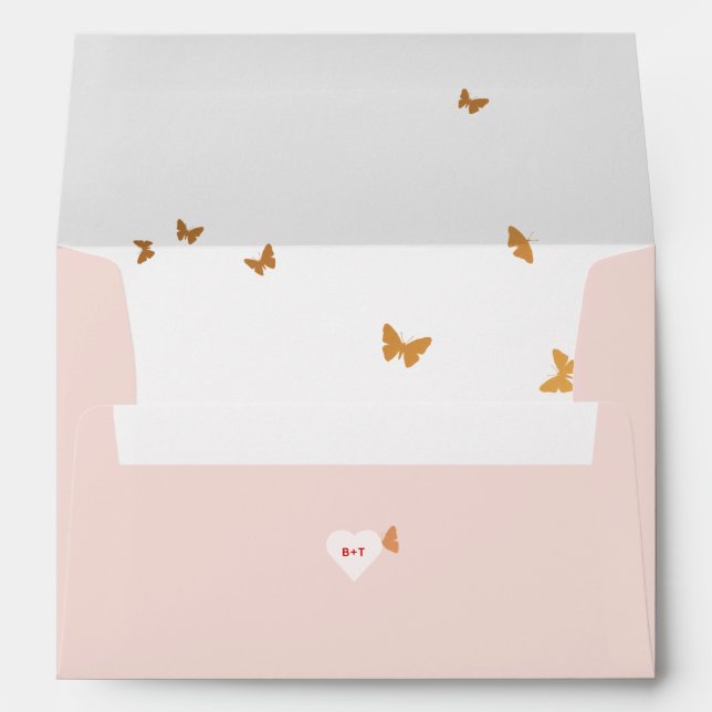 Wedding Cake Butterflies Envelope (Back (Bottom))