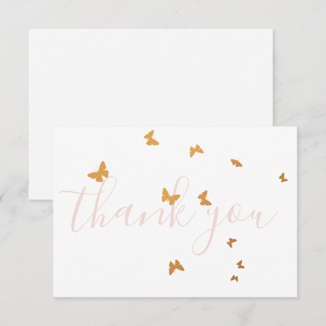 Wedding Cake Butterflies RSVP Card (Front/Back)