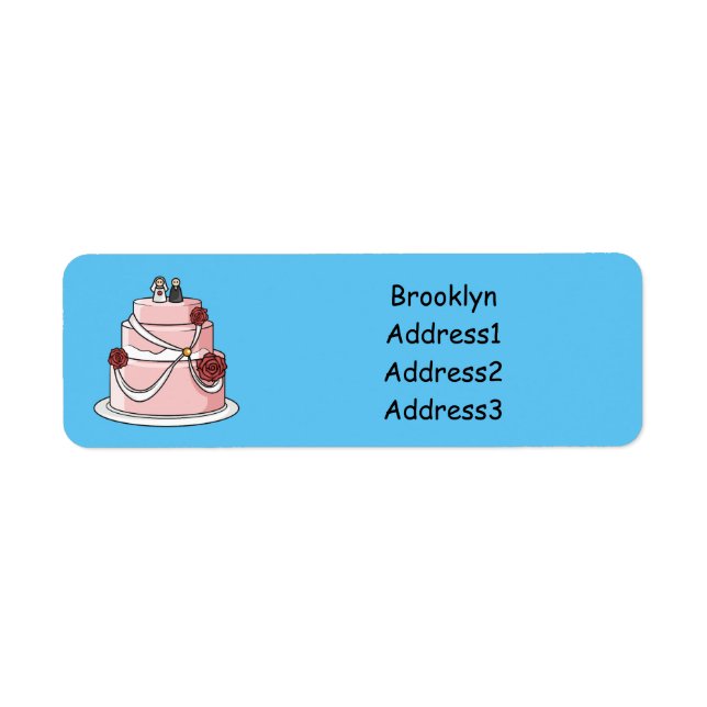 Wedding cake cartoon illustration (Front)