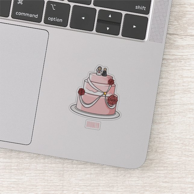 Wedding cake cartoon illustration (Detail)