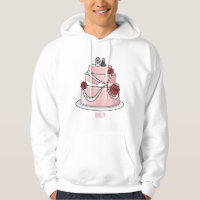 Wedding cake cartoon illustration